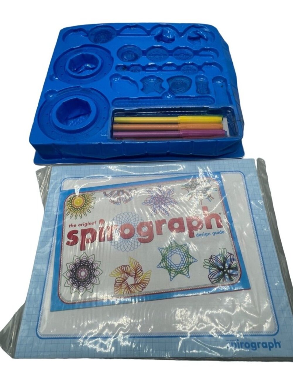 spirograph design guide art set includes direction paper 8 pens 13 designs READ
